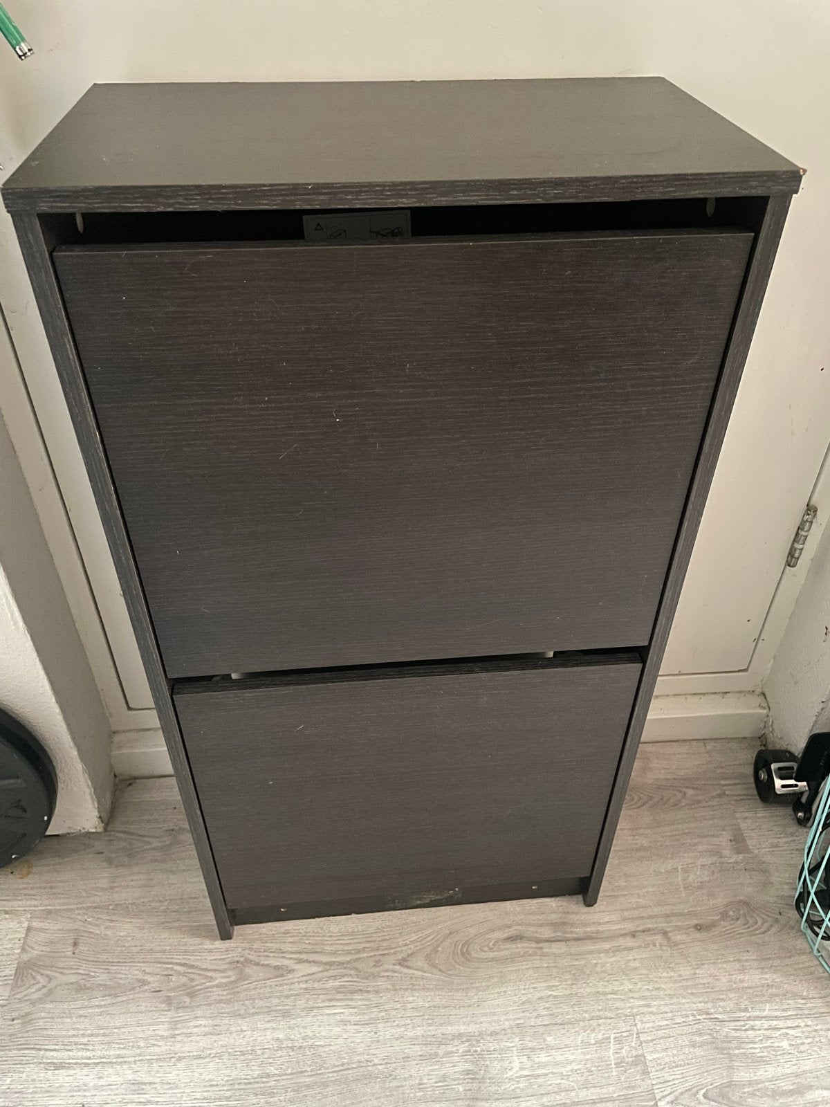 IKEA Bissa schoenenkast - Donkerbruin, 2 vakken, Ophalen, Gebruikt