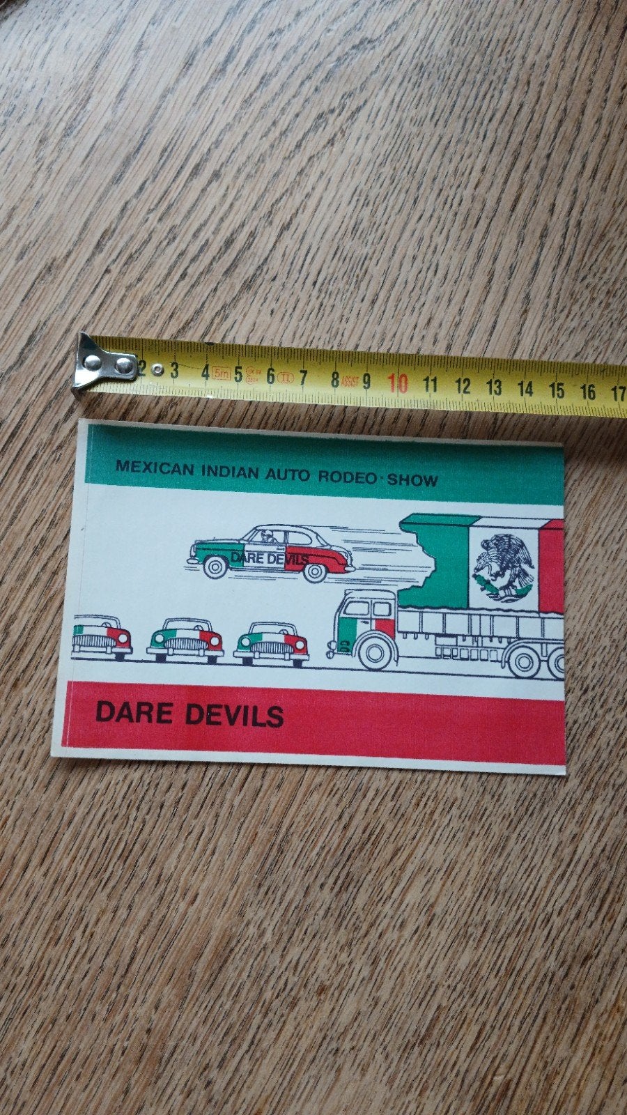 Sticker Mexican Indian Auto Rodeo Show, DARE DEVILS, Ophalen of Verzenden, Zo goed als nieuw