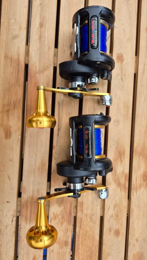 Penn Mag 525 USA zee reel met upgrade 2x, Ophalen of Verzenden, Zo goed als nieuw, Molen