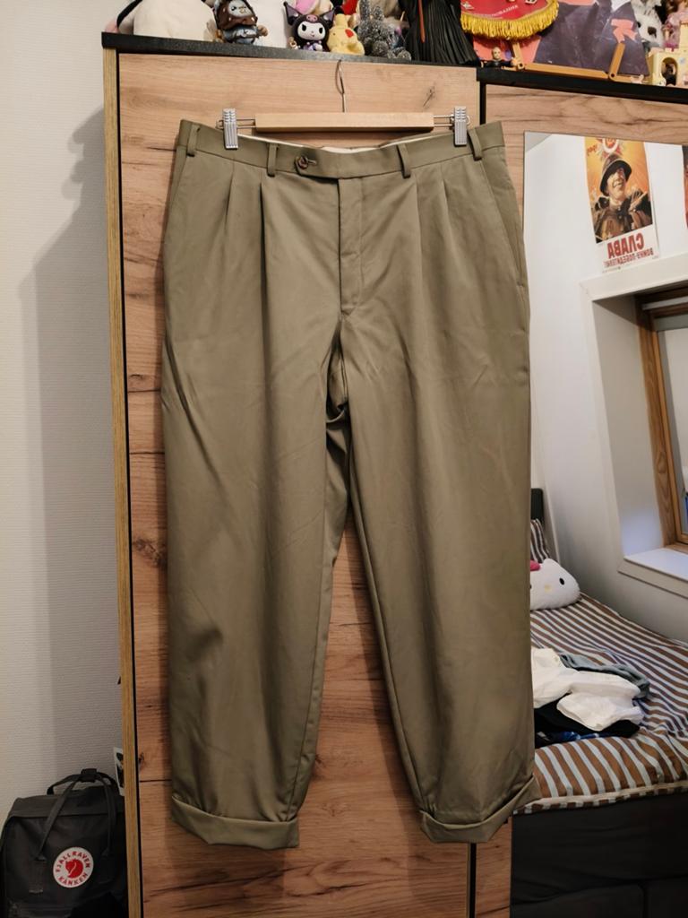 Daks Signature wollen pantalon - maat 50/52 - olijfgroen - v, Kleding | Heren, Ophalen of Verzenden, Groen, Daks london