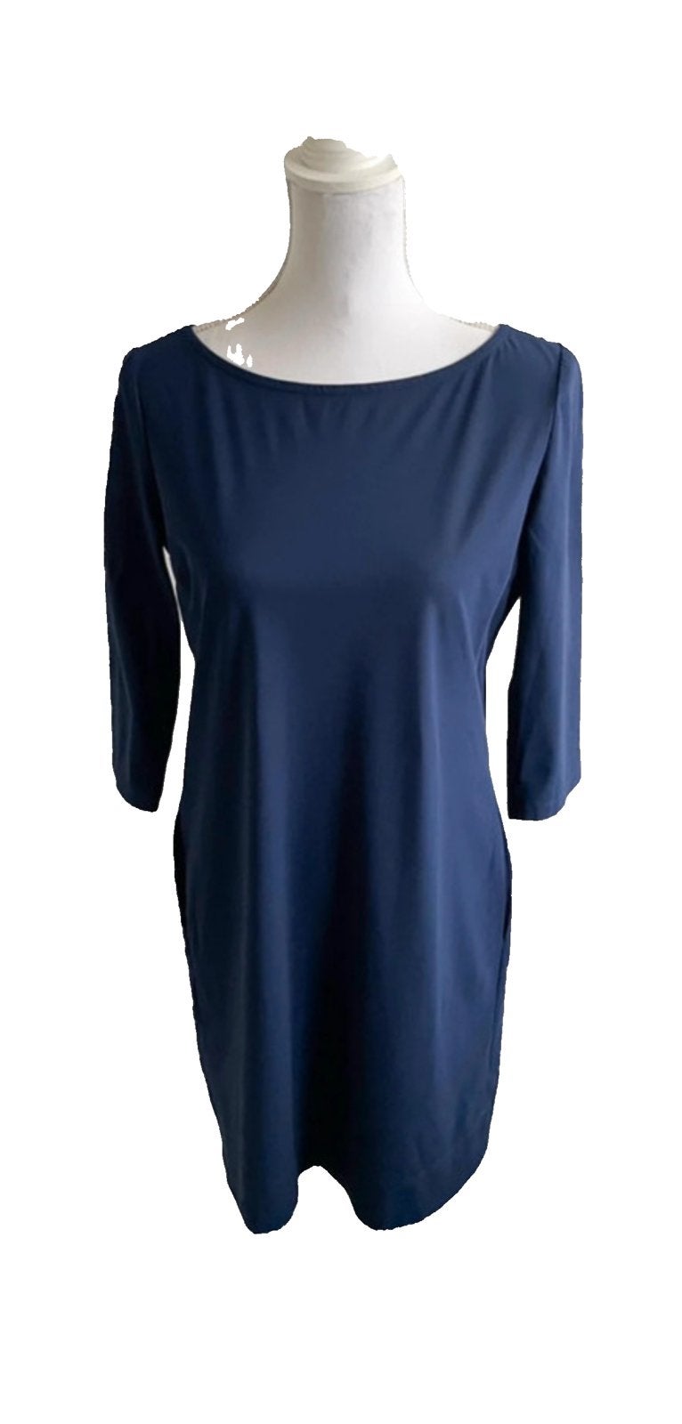 LaDress inktblauwe travelstof jurk S, Blauw, Ophalen of Verzenden, Zo goed als nieuw, Maat 36 (S)