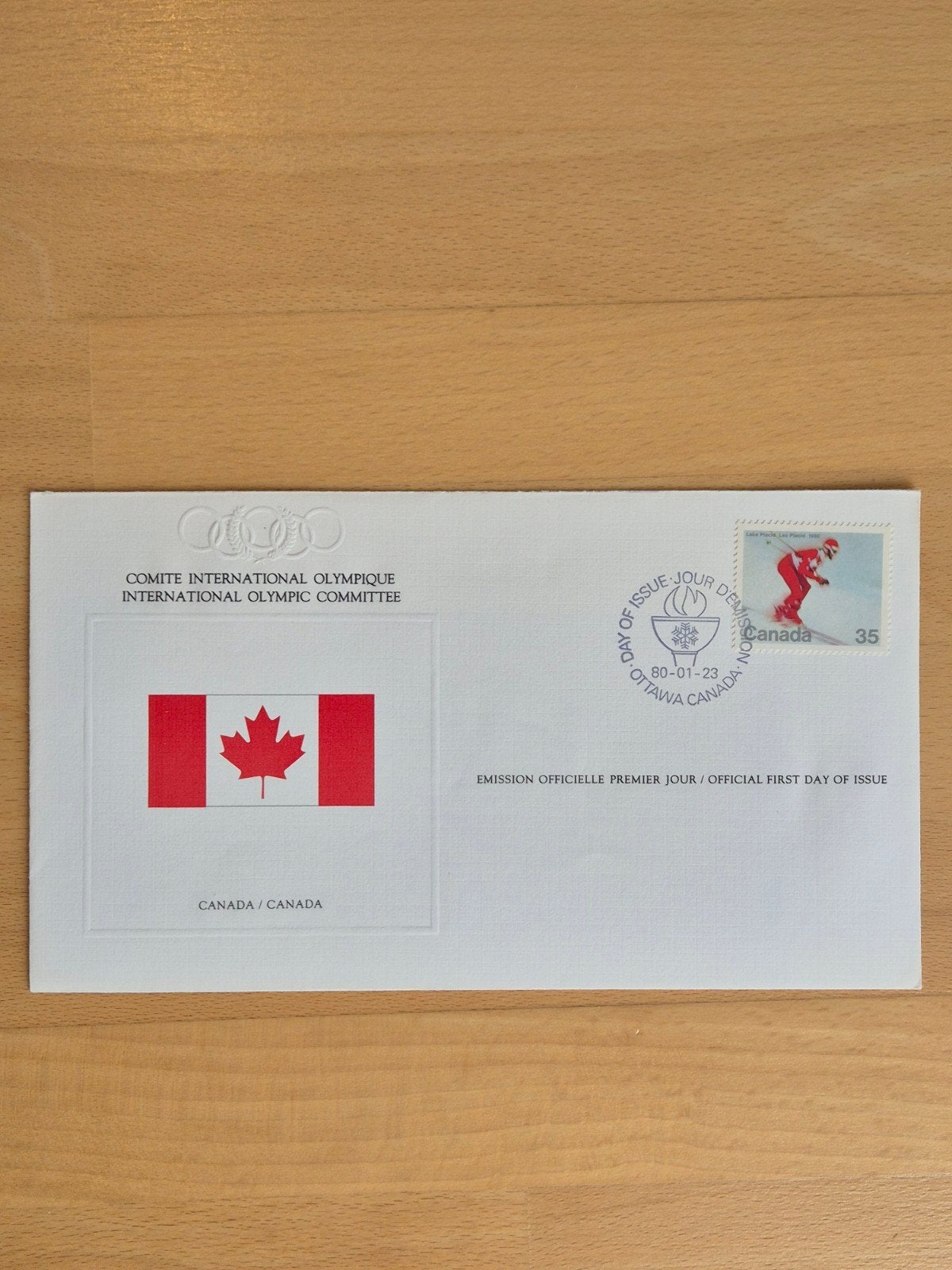 FDC 1980 Olympische Spelen Canada, Postzegels en Munten, Ophalen of Verzenden, Onbeschreven, Rest van de wereld