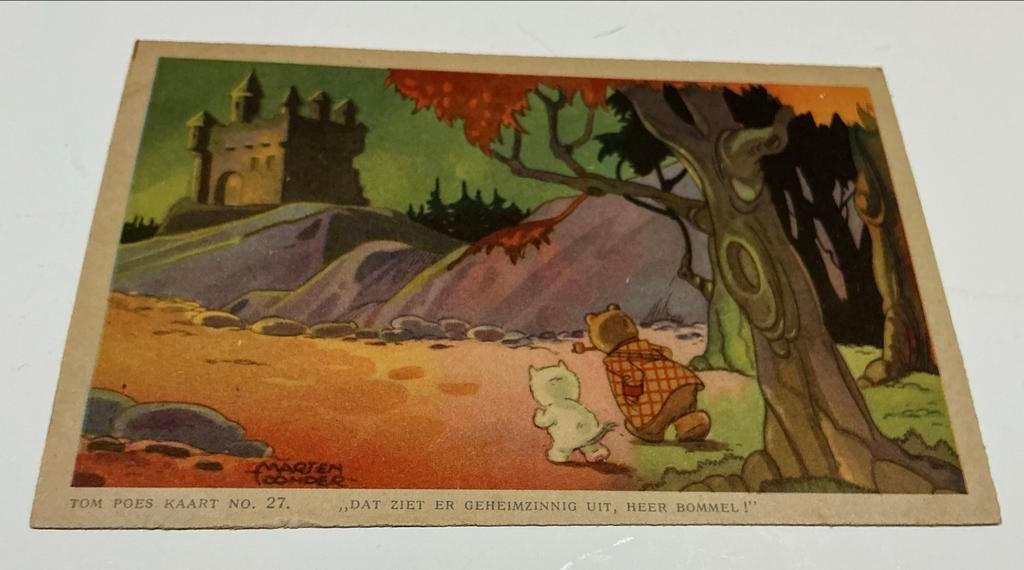 Oude Tom Poes Kaart - "De Drakenburcht", Verzenden, 1940 tot 1960, Ongelopen, Cultuur en Media