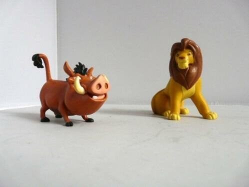 Lion King # (2 figuren) Pumba en Alex, Ophalen of Verzenden, Leeuwenkoning of Jungle Boek, Zo goed als nieuw, Beeldje of Figuurtje
