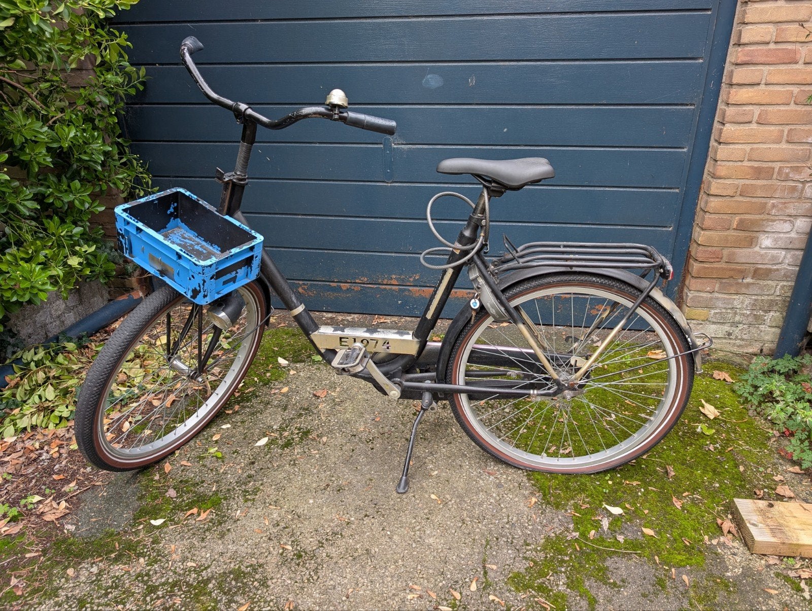 Stevige stationsfiets - Achterbinnenband moet nog vervangen, Terugtraprem, Gebruikt, Versnellingen, 50 tot 53 cm