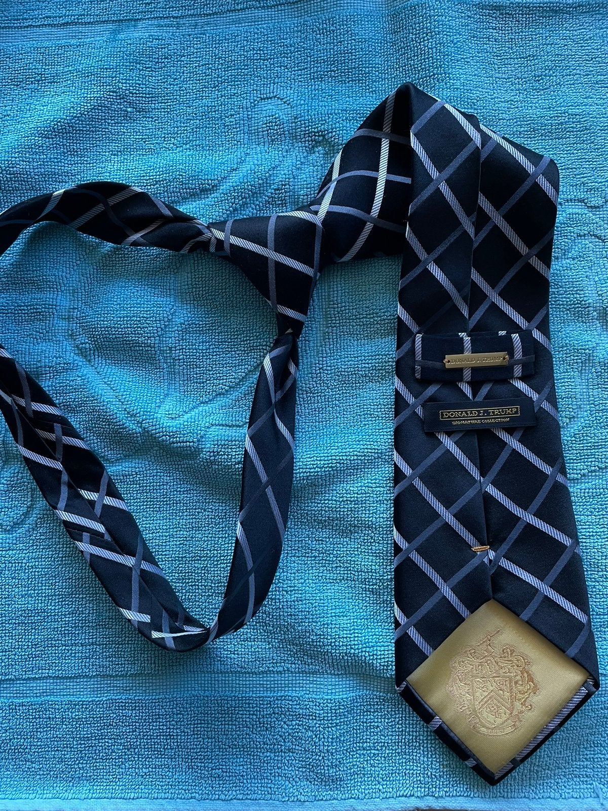 Stropdas: Donald John Trump. Zie beschrijv. Collectors Item, Ophalen of Verzenden, Nieuw, Blauw