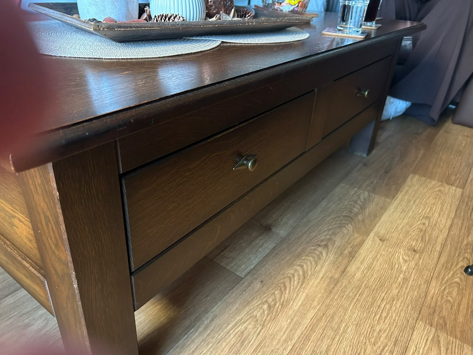 Salon tafel met lades, Ophalen, Zo goed als nieuw, 25 tot 50 cm, 50 tot 100 cm