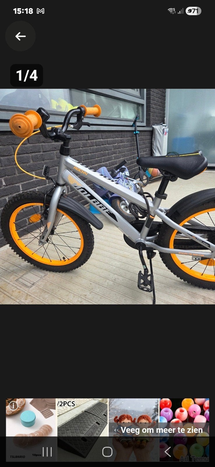 kinder fiets volare rocky, Ophalen, Zo goed als nieuw, 16 tot 20 inch