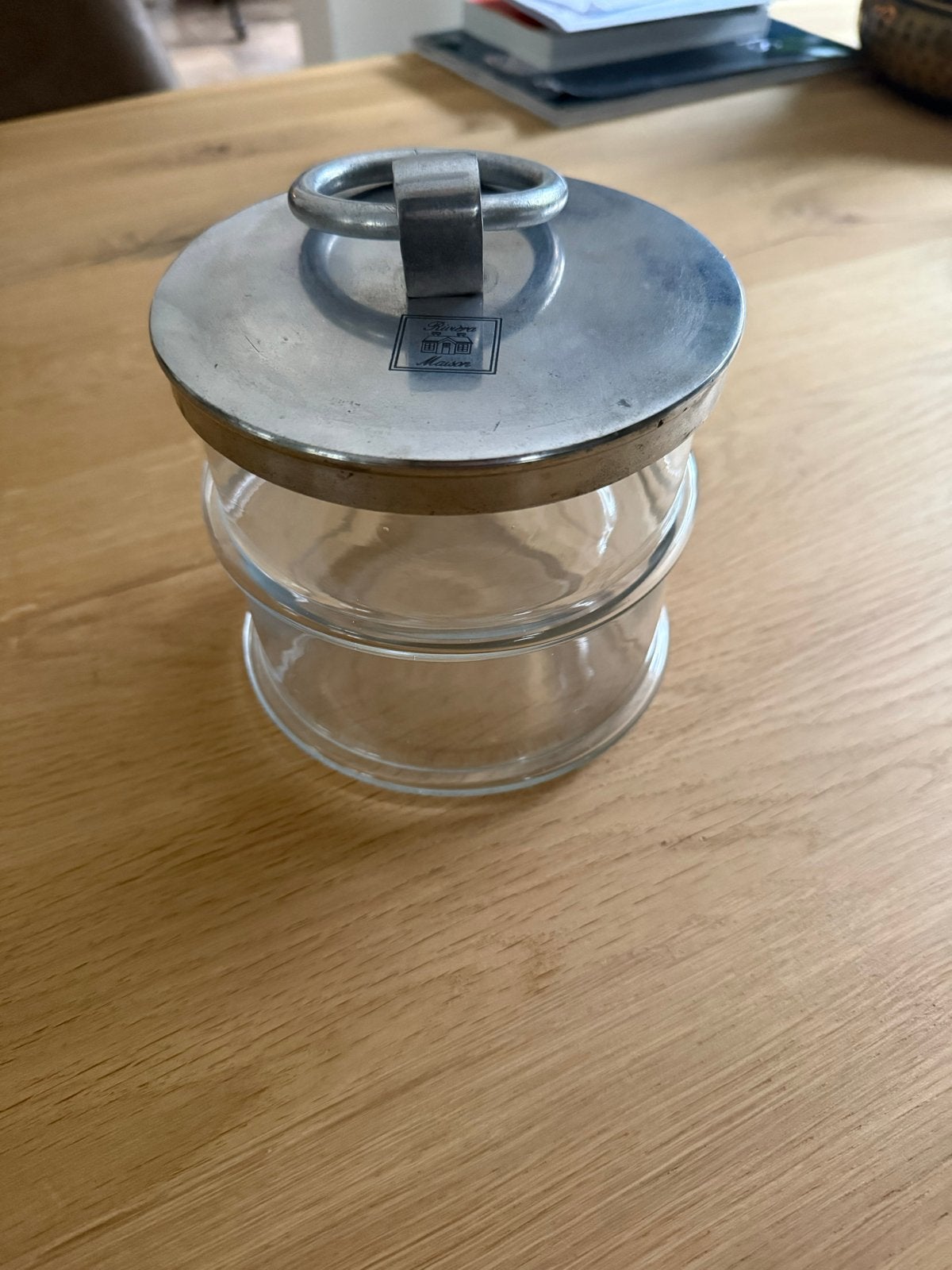 Rivièra Maison Cordoba Opbergpot, Ophalen of Verzenden, Glas, Zilver, Landelijk