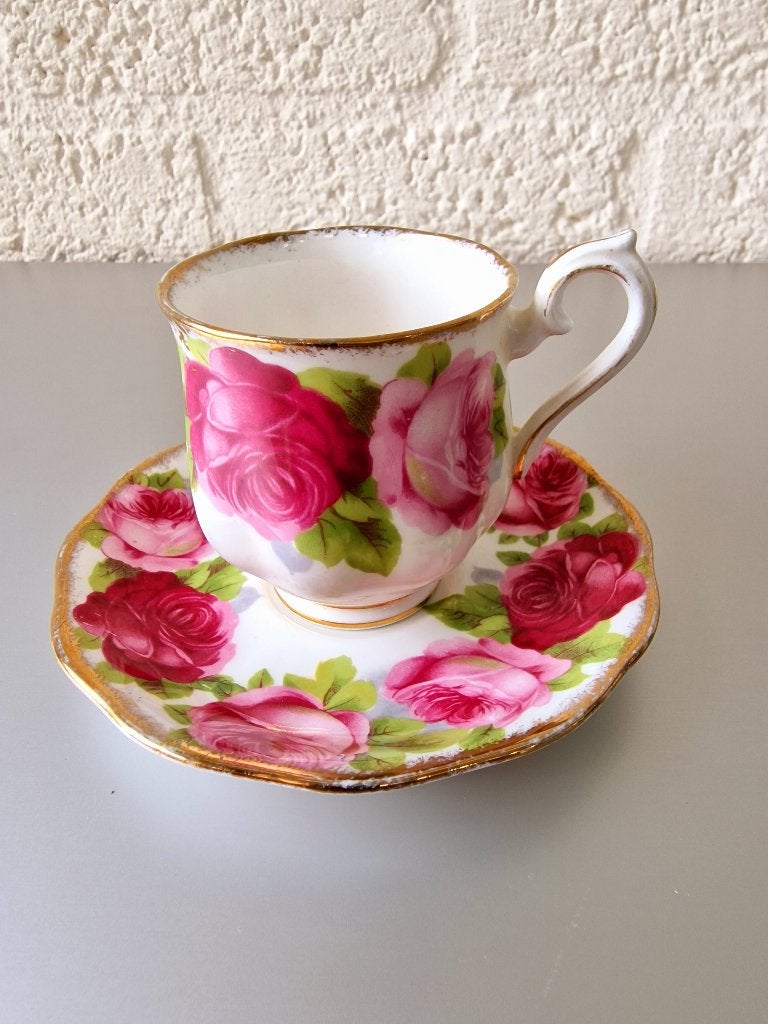 Royal Albert Old English Rose Kop & Schotel, Ophalen of Verzenden