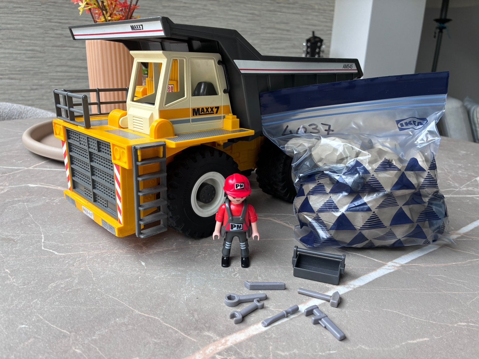 Maxx7 set 4037 dumptruck (2)., Gebruikt, Complete set, Voertuig, Ophalen of Verzenden