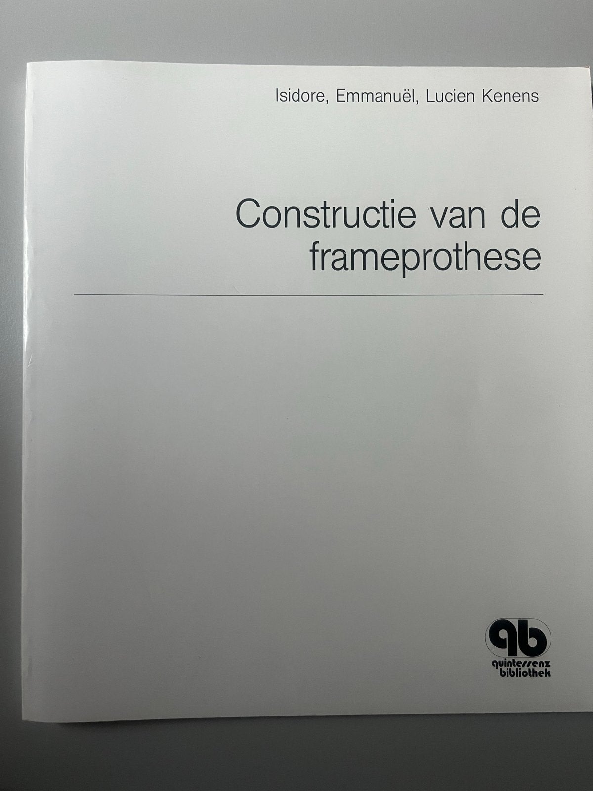 Constructie van de frameprothese - Tandheelkunde, Boeken, Ophalen of Verzenden, Gelezen, Overige onderwerpen