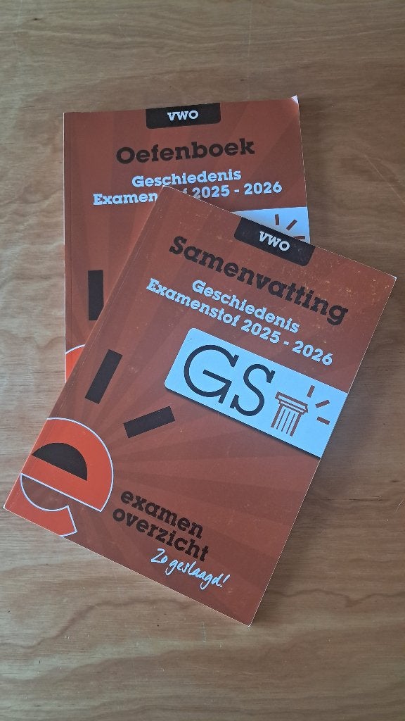 Examenoverzicht Geschiedenis, VWO, Geschiedenis, Ophalen of Verzenden, ExamenOverzicht