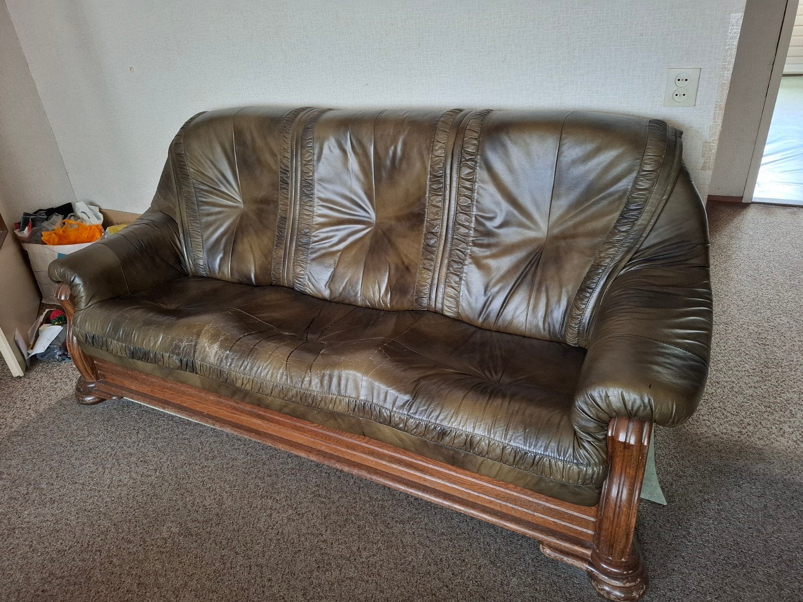 3-zits bank en 2 losse fauteuils, Huis en Inrichting, Ophalen, Gebruikt, Driepersoons, 75 tot 100 cm