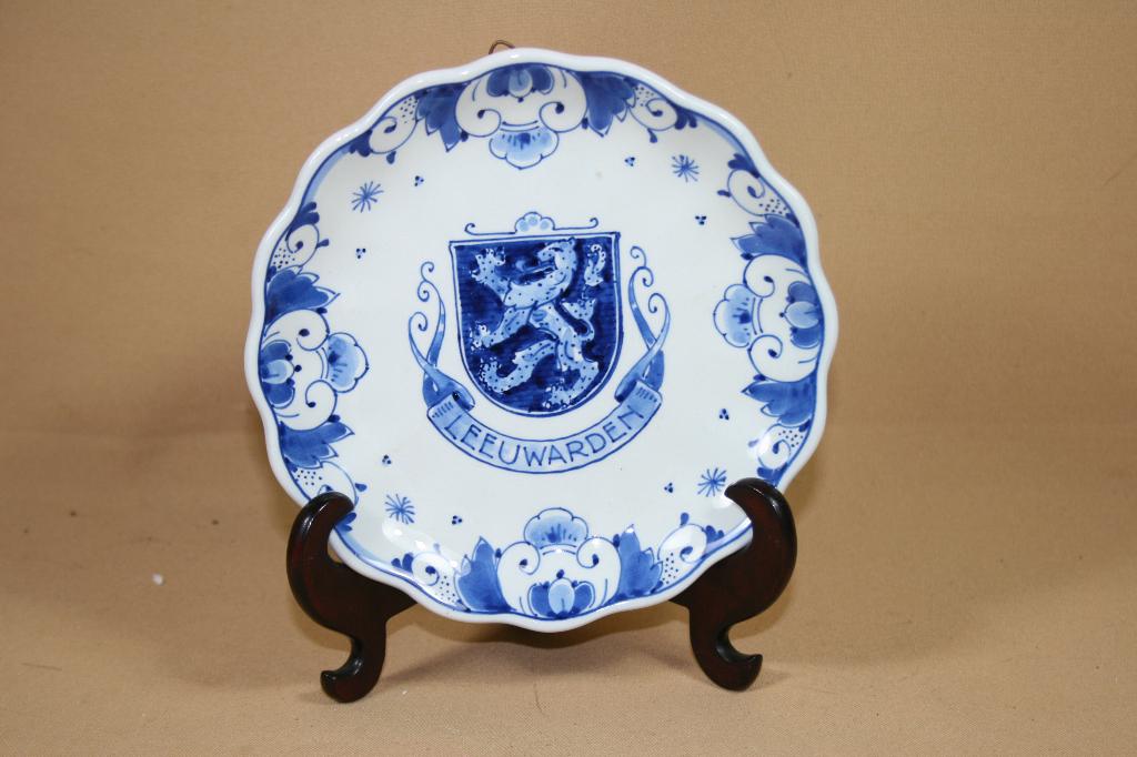 Porceleyne Fles steden bordje Leeuwarden, Ophalen of Verzenden