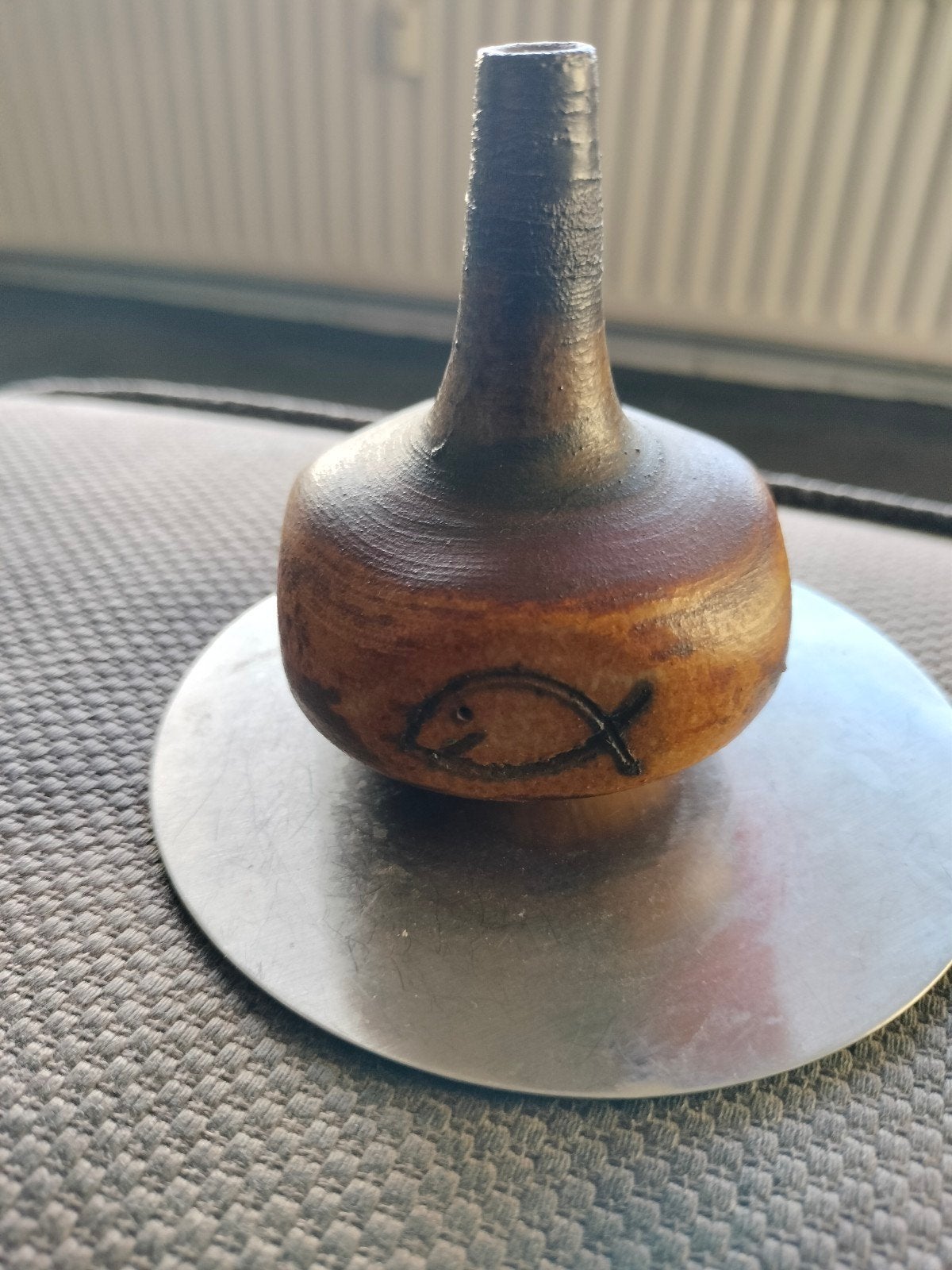Mobach vaasje met het christelijk symbool van het visje, Ophalen of Verzenden