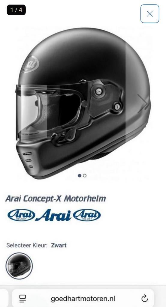 Arai Concept X Neo Frost zwart mat helm 59 cm, Ophalen, Arai, Nieuw zonder kaartje, Integraalhelm