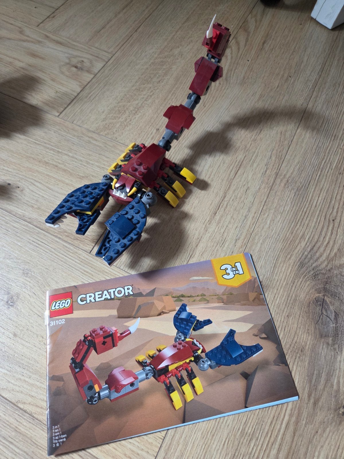 Lego Creator 31102 Vuur Draak, Gebruikt, Lego, Inclusief instructies, Ophalen of Verzenden