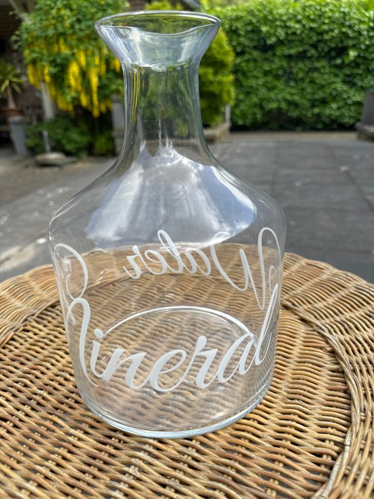 Rivièra Maison Stijl Mineraal Water Fles Karaf Glas, Ophalen, Overige kleuren, Minder dan 50 cm, Glas