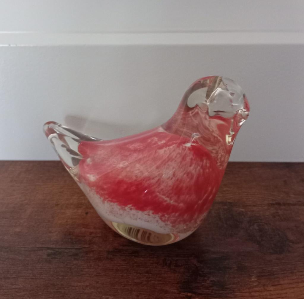 Glazen vogel LEONARDO, Antiek en Kunst, Antiek | Glas en Kristal, Ophalen of Verzenden