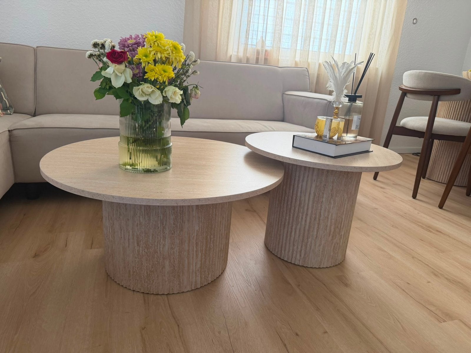 Stijlvolle salontafels en eettafel set - Zo goed als nieuw, Ophalen, 100 tot 150 cm, 50 tot 100 cm, Zo goed als nieuw