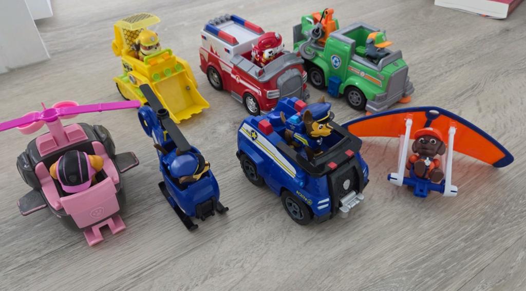 Paw Patrol voertuigen set - 7 stuks, Ophalen of Verzenden, Zo goed als nieuw, Jongen of Meisje