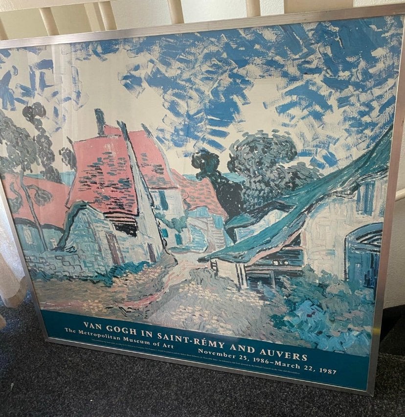Van Gogh in Saint-Rémy en Auvers MOMA Tentoonstellingsposter, Ingelijst, Ophalen, Landschappen, Lithografie