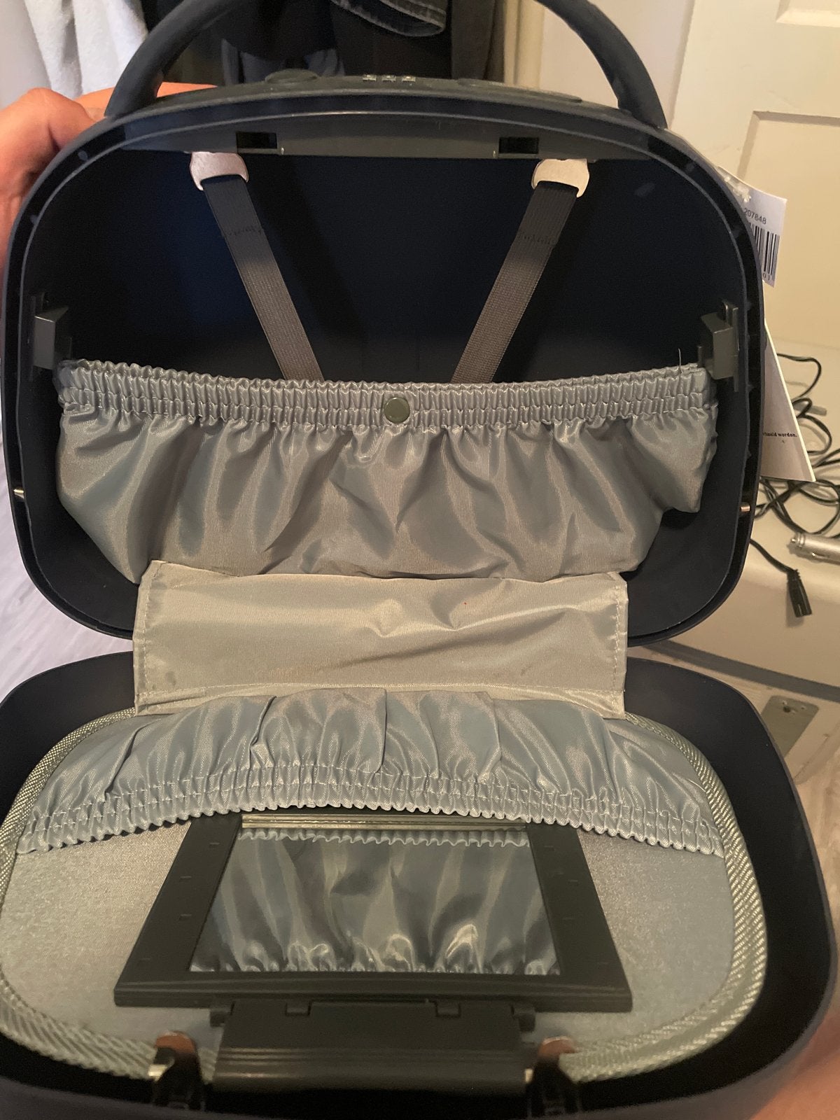 Oakman Hardcase Toilettas met Slot en Spiegel - Zwart, Ophalen, Zwart, Nieuw, Met slot