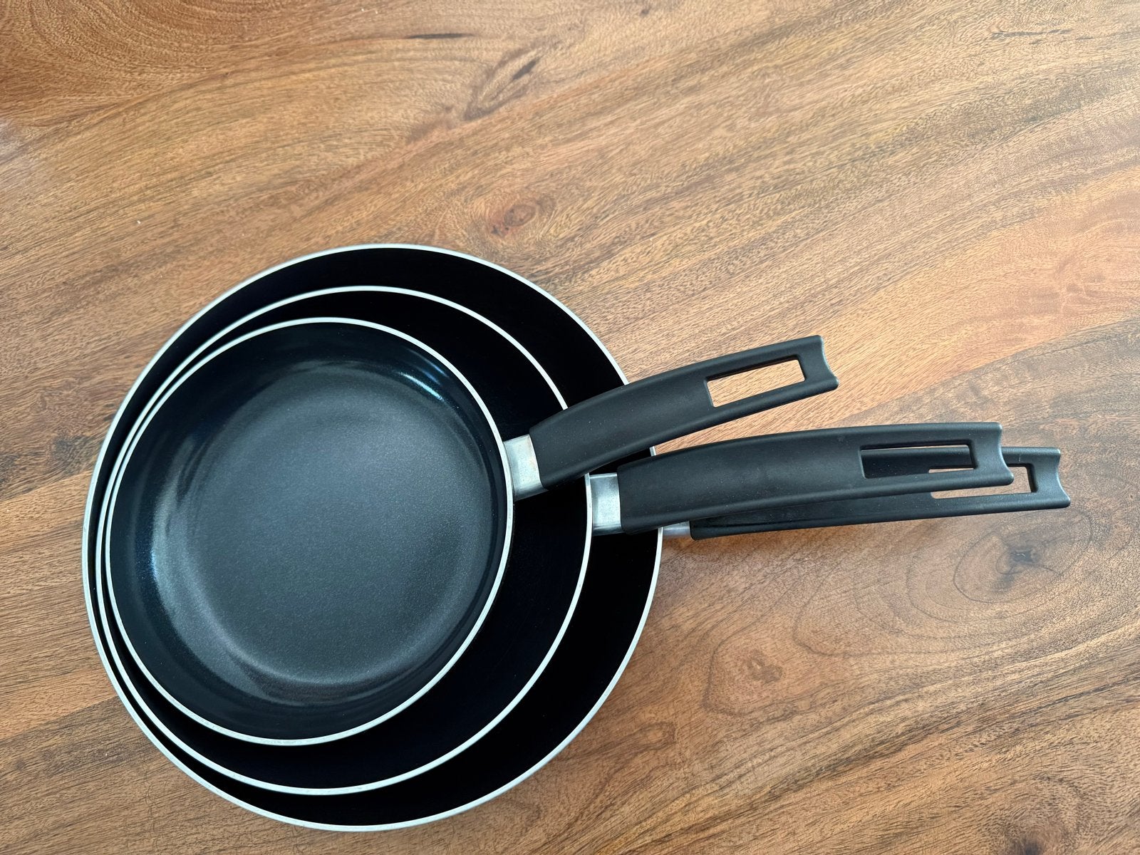 Brabantia pannen set - 3 koekenpannen, Huis en Inrichting, Keuken | Potten en Pannen, Overige materialen, Gebruikt, Antiaanbaklaag