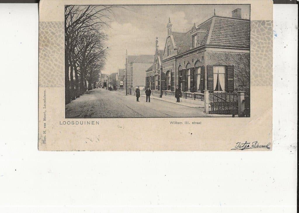 Loosduinen Willem-III straat naar Oldehove 5 2- 04 H v Noort, Ophalen of Verzenden, Voor 1920, Gelopen, Zuid-Holland