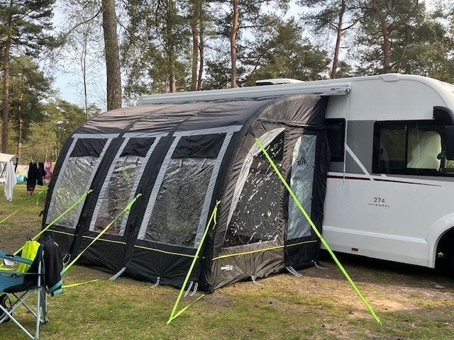 Te koop Obelink Palma 390 Easy air voortent, Ophalen, Gebruikt, Tot en met 4