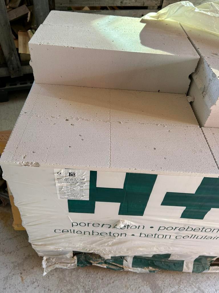 Cellenbeton blokken., Overige materialen, 12 cm of meer, Nieuw, Muurisolatie
