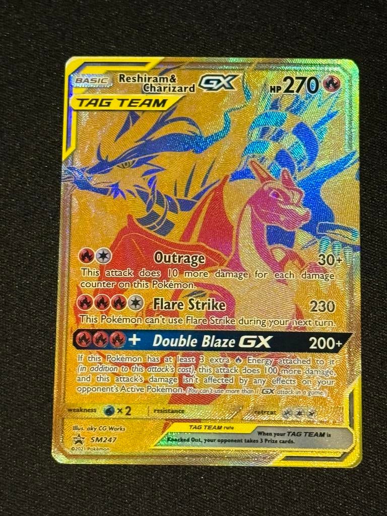 Reshiram&Charizard GX, Ophalen of Verzenden, Zo goed als nieuw, Losse kaart