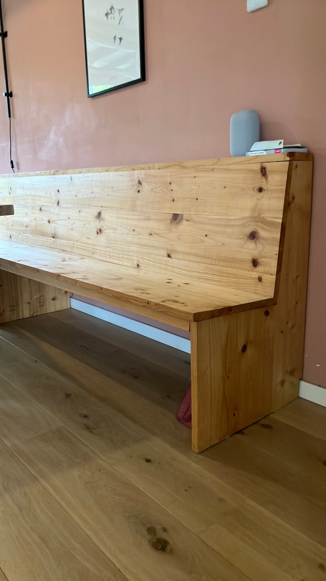 Bank eetkamer eettafel 370cm hout, Huis en Inrichting, Banken | Bankstellen, Ophalen, Gebruikt, 300 cm of meer, 75 tot 100 cm