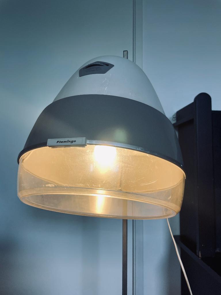 Vintage Droogkap Lamp, Ophalen, Gebruikt, 100 tot 150 cm, Metaal