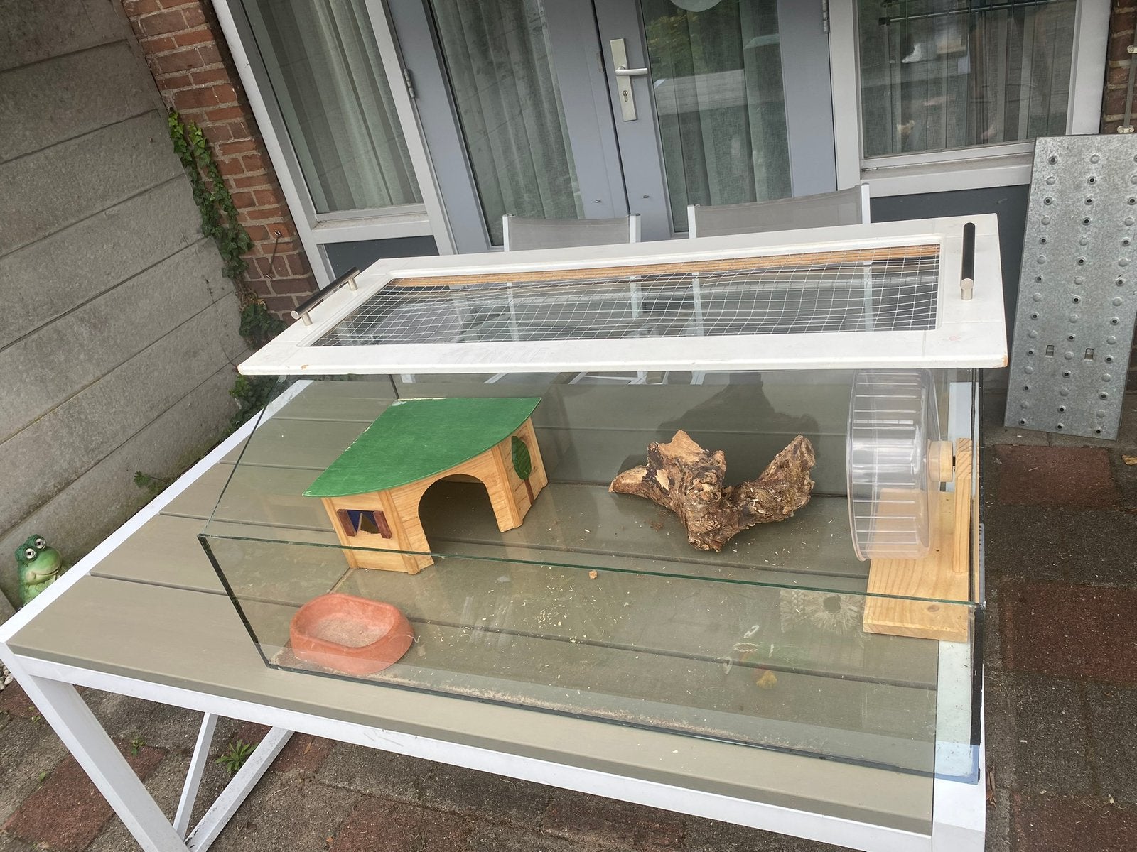 Terrarium voor hamster met alles wat je nodig hebt, Ophalen
