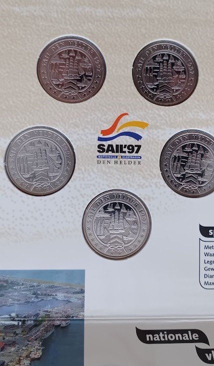 Muntset Sail Den Helder 1997 Nationale Vlootdagen, Ophalen of Verzenden, Overige materialen, Nederland