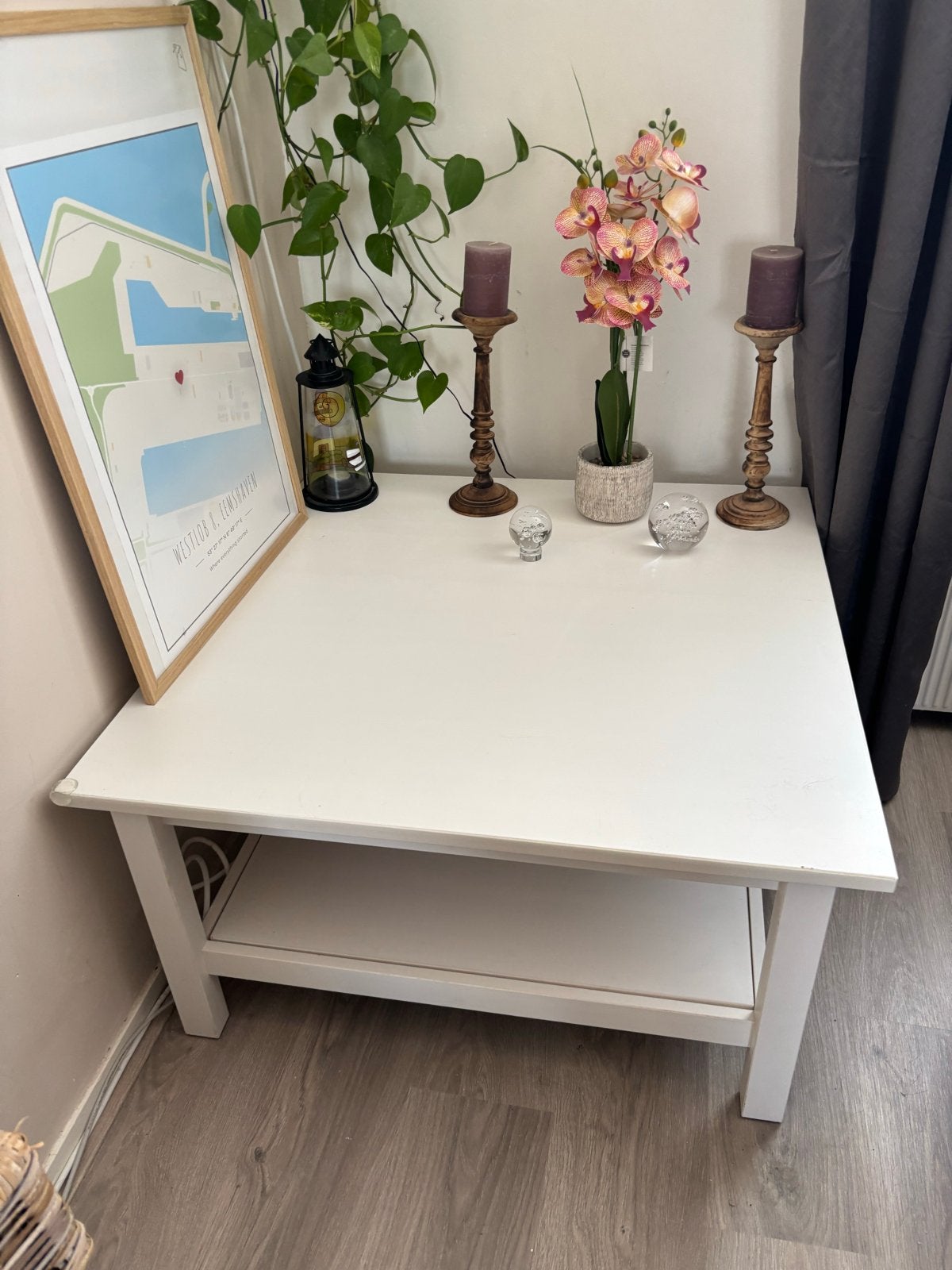 IKEA Lunnarp salontafel / bijzettafel wit, Ophalen, Minder dan 50 cm, Gebruikt, 50 tot 100 cm