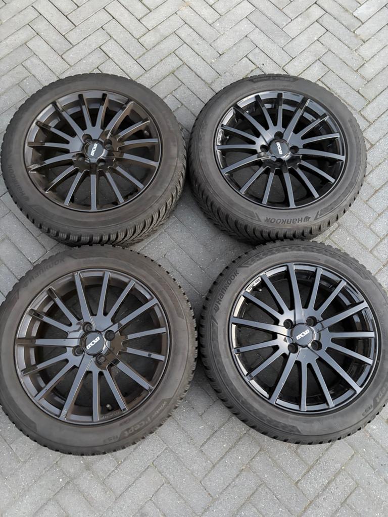 16 inch velgen 4x100 met Hankook all season banden, Gebruikt, 16 inch, Banden en Velgen, Ophalen of Verzenden
