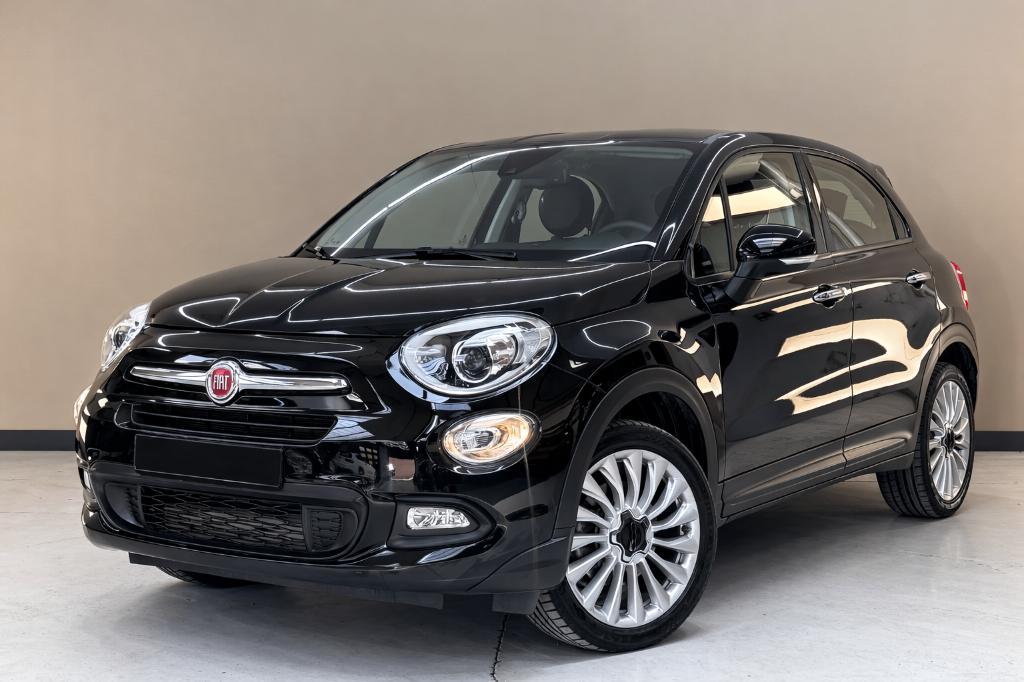 Fiat 500X 1.4 MultiAir Lounge Automaat CarPlay Camera Keyles, Auto's, 4 cilinders, Zwart, 1200 kg, 1368 cc