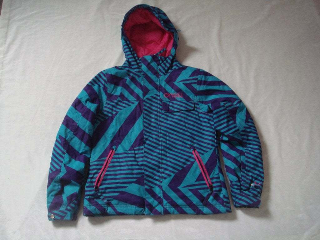 Meisjes Jas met capuchon merk ONEILL maat 152 groen blauw, Meisje, Zo goed als nieuw, Jas, O''Neil