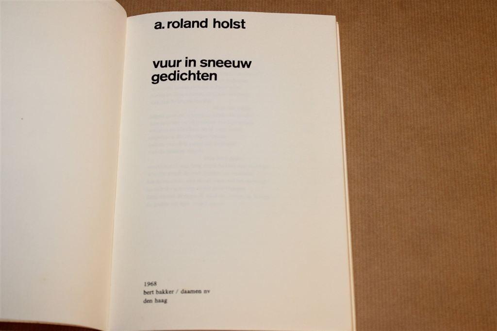 Vuur in Sneeuw — Gedichten A. Roland Holst, 1e druk 1968, Ophalen of Verzenden, Gelezen