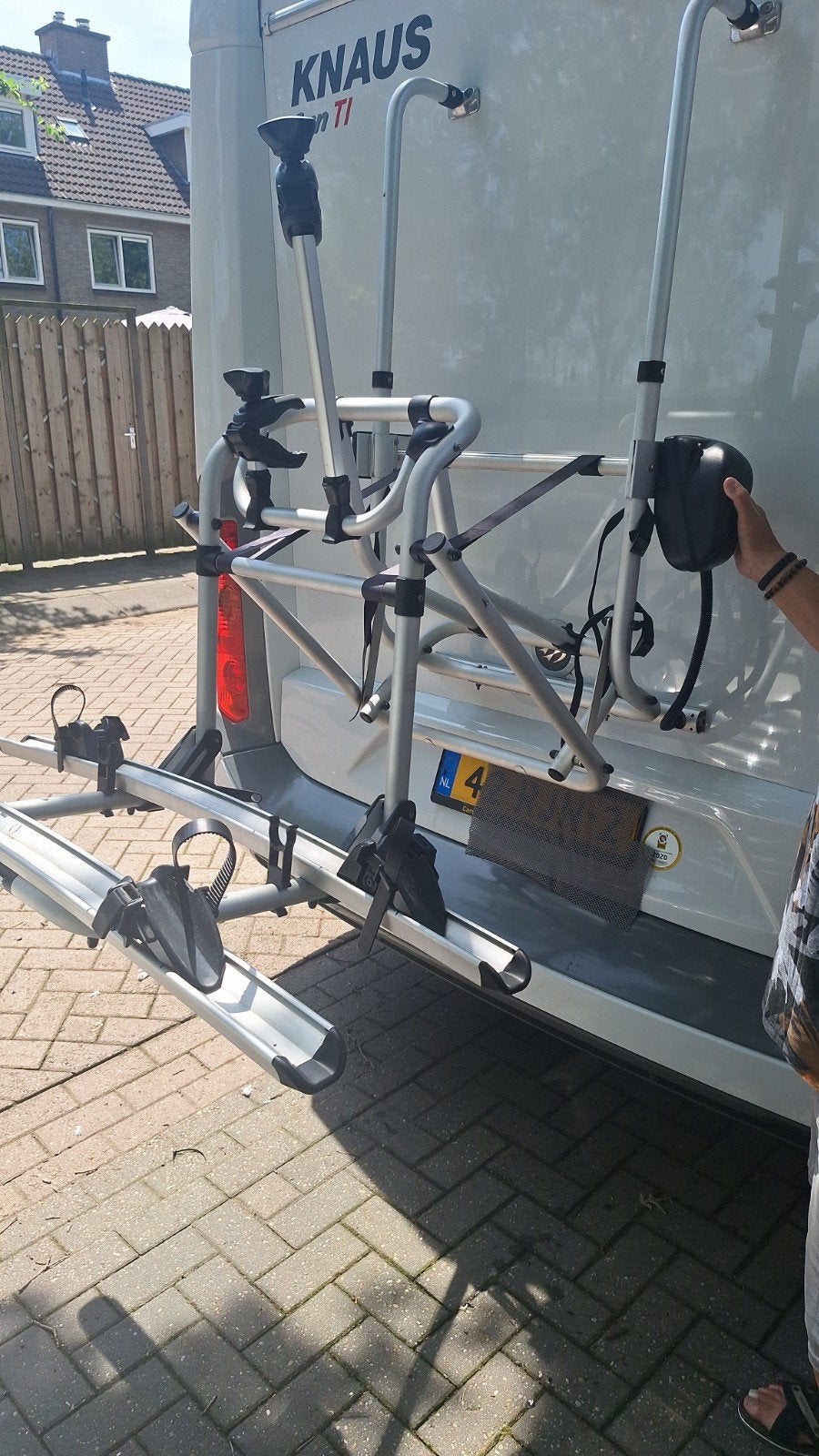 Fietsen drager elektrisch voor2 elekrische  fietsen, Caravans en Kamperen, Ophalen, Gebruikt