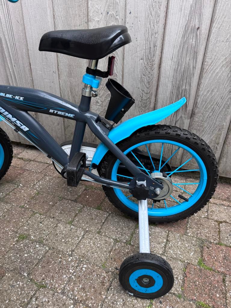 Kinderfiets Blue-Ice Xtreme 16 inch met zijwieltjes, Fietsen en Brommers, Fietsen | Crossfietsen en BMX, Zo goed als nieuw, Ophalen