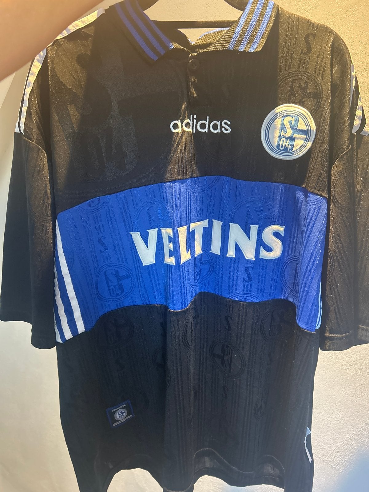 Schalke 04 Uitshirt 1997/1998 - Zeldzaam Derde Shirt, Ophalen, Nieuw, Maat 56/58 (XL), Zwart