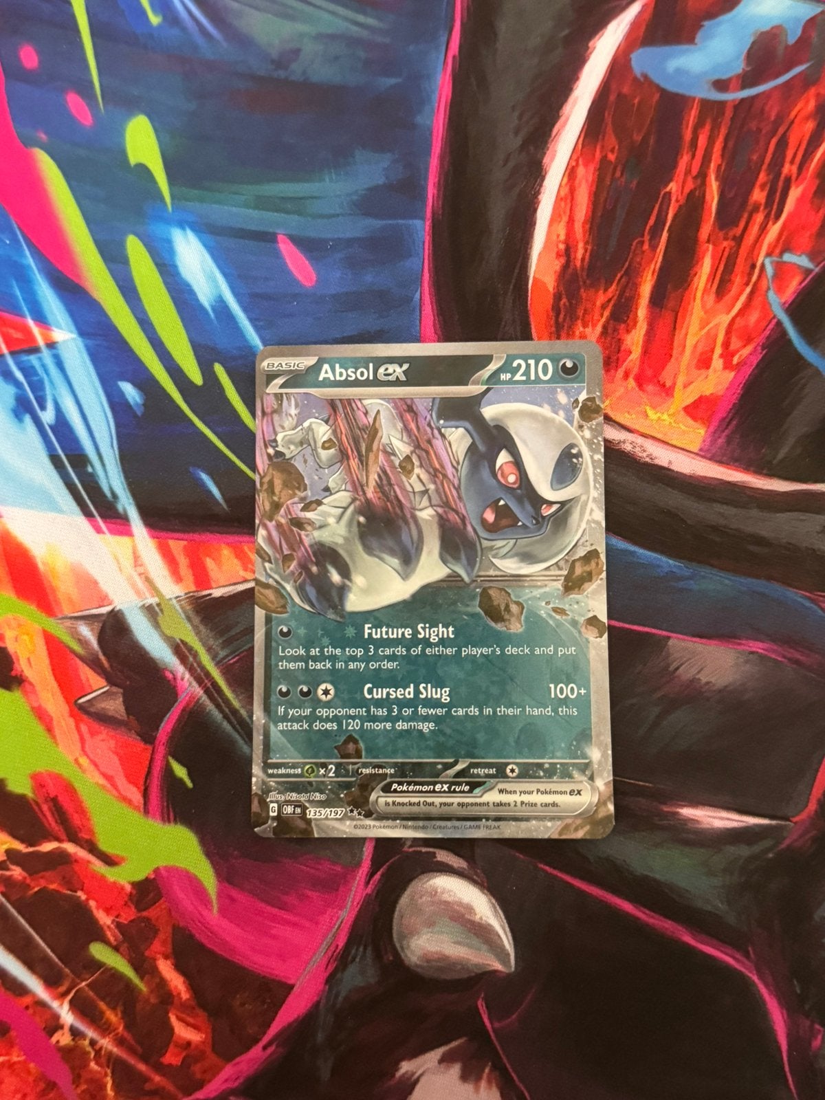 Pokémon kaarten Absol EX #135 OBF, Ophalen of Verzenden, Zo goed als nieuw