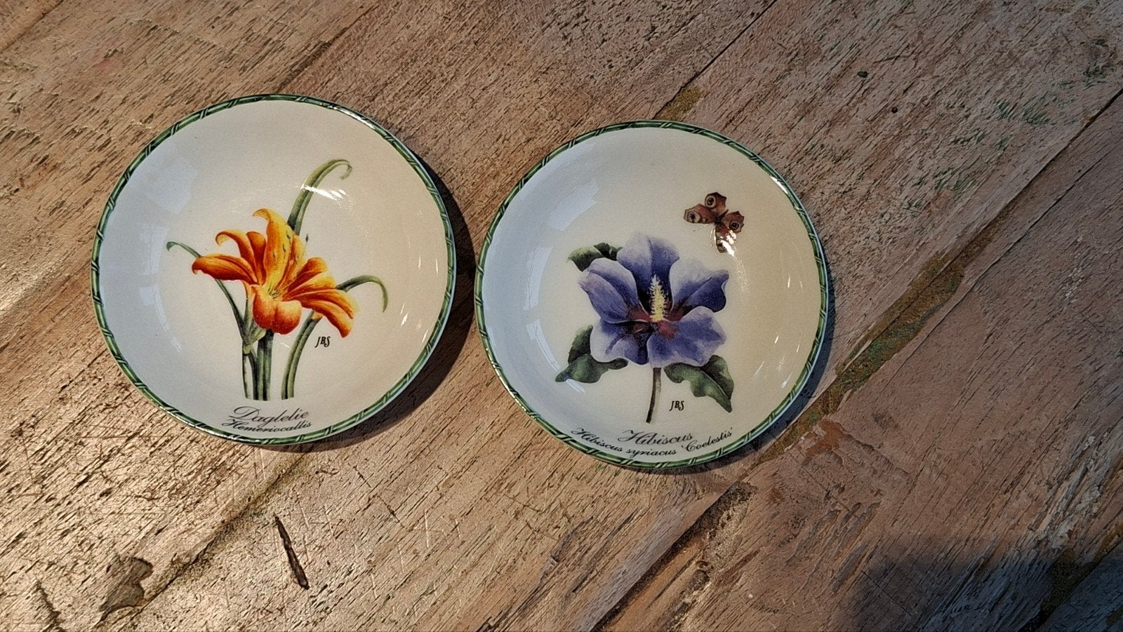 2 JBS Janneke Brinkman petit four schaaltjes / theetips, Ophalen of Verzenden
