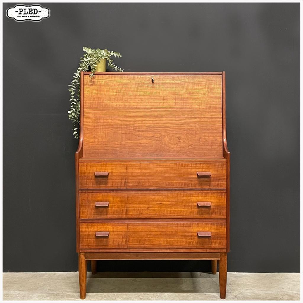 Deens Vintage bureau Secretaire Highboard Poul Volther, Zo goed als nieuw, Nb, Nb, Poul Volther