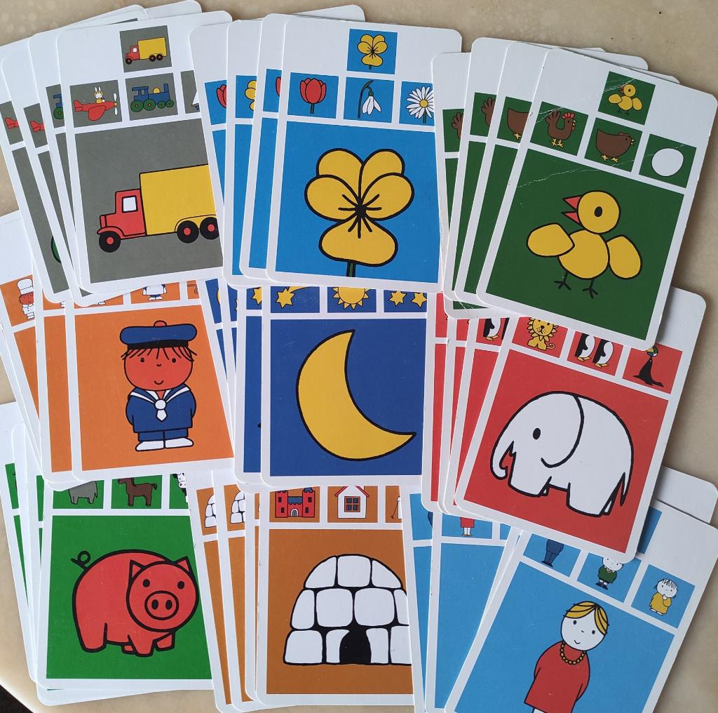 Dick Bruna reuzen kwartet NIJNTJE compleet met 36 kaarten, Ophalen of Verzenden, Zo goed als nieuw