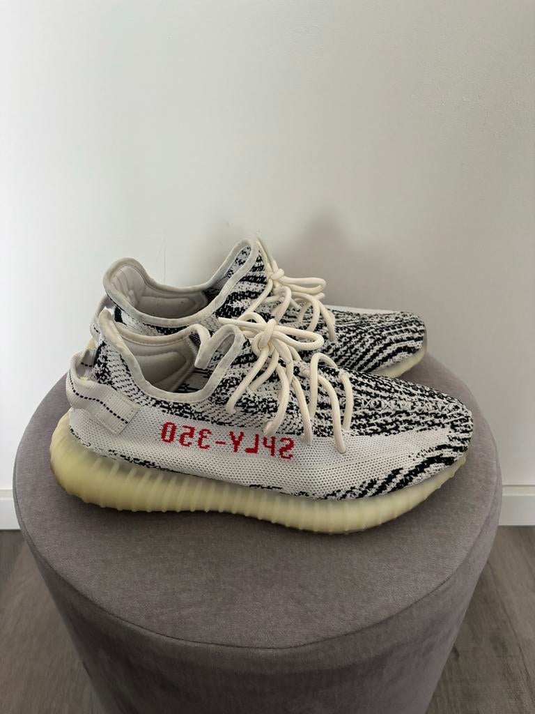 Yeezy Boost 350 V2 OG - US8.5-UK8-EU42, Kleding | Heren, Schoenen, Wit, Ophalen of Verzenden, Sneakers of Gympen, Zo goed als nieuw